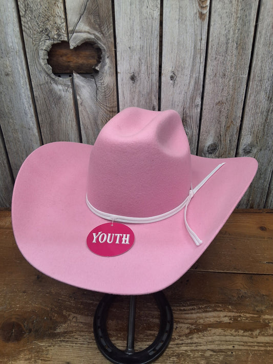 Twister 100% Wool 4" Brim | Youth Pink - Broadmoor Hat Company