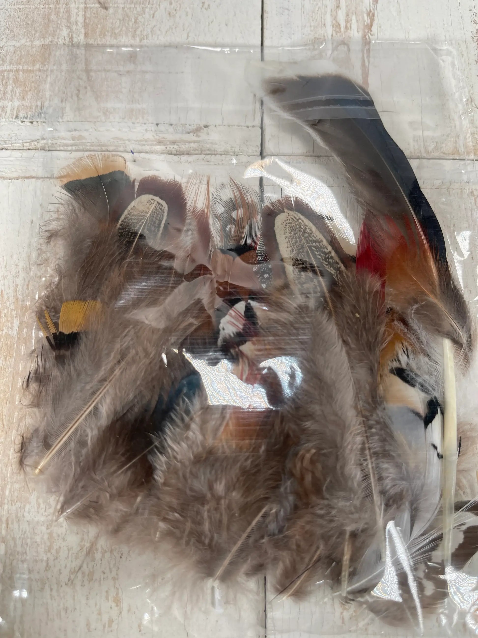 All Natural Feather Assortment,50 Pieces mix  Short1.5-6.5in - Broadmoor Hat Company